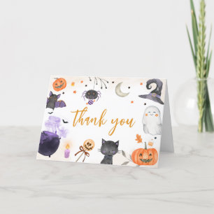 Tarjeta De Agradecimiento Baby Shower de Halloween