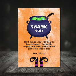 Tarjeta De Agradecimiento Baby Shower de Halloween