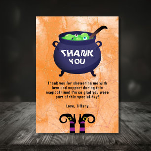 Tarjeta De Agradecimiento Baby Shower de Halloween