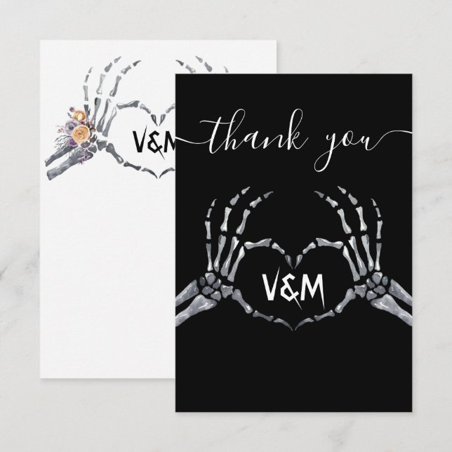 Tarjeta De Agradecimiento Baby Shower de Halloween Gracias (Anverso / Reverso)
