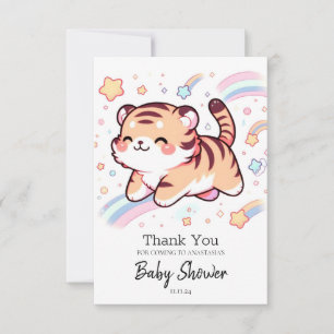 Tarjeta De Agradecimiento Baby Shower de Happy Tiger