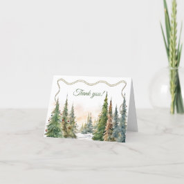 Tarjeta De Agradecimiento Baby Shower de invierno de Feliz Navidades