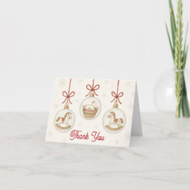 Tarjeta De Agradecimiento Baby Shower de invierno Santa Baby