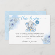 Baby Shower de la floral de la acuarela del elefan