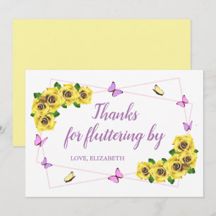 Tarjeta De Agradecimiento Baby Shower de la mariposa pequeña