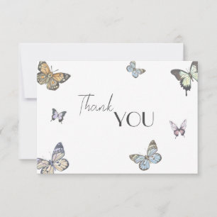 Tarjeta De Agradecimiento Baby Shower de la mariposa pequeña y colorida