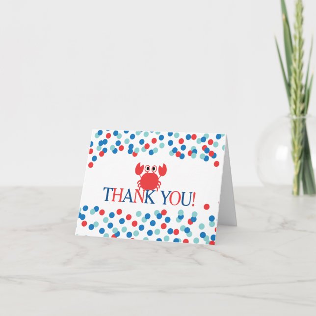 Tarjeta De Agradecimiento Baby Shower de los Cárbaros Náuticos Modernos Grac (Anverso)