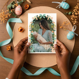 Tarjeta De Agradecimiento Baby Shower de los conejitos de Pascua