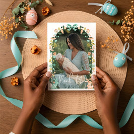 Tarjeta De Agradecimiento Baby Shower de los conejitos de Pascua