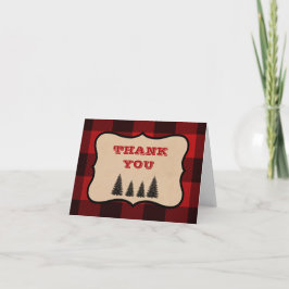 Tarjeta De Agradecimiento Baby Shower de Lumberjack Gracias Cartas dobladas