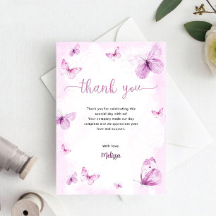 Tarjeta De Agradecimiento Baby Shower de Mariposa