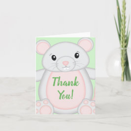 Tarjeta De Agradecimiento Baby Shower de mouse