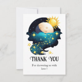 Tarjeta De Agradecimiento Baby Shower de Mystical Dreamy Stars