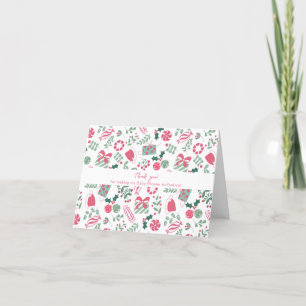 Tarjeta De Agradecimiento Baby Shower de Navidades festivos