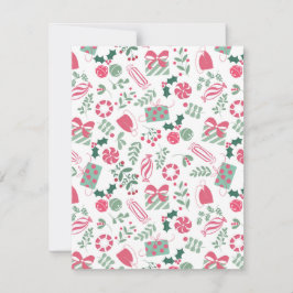 Tarjeta De Agradecimiento Baby Shower de Navidades festivos