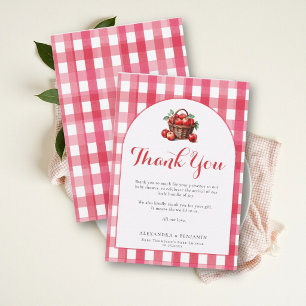 Tarjeta De Agradecimiento Baby Shower de Pareja Rústico Boho de Cosecha de M