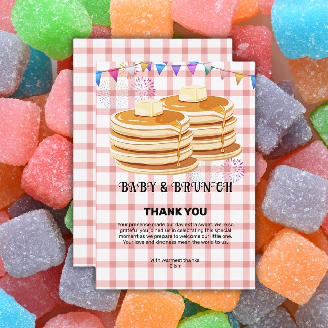Tarjeta De Agradecimiento Baby Shower de Souffle de Baby & Brunch (Subido por el creador)
