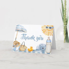 Tarjeta De Agradecimiento Baby Shower de verano de Blue Beach