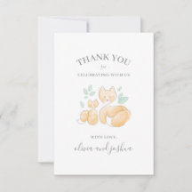 Tarjeta de agradecimiento Baby Shower de Watercolo