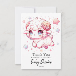 Tarjeta De Agradecimiento Baby Shower de Whimsy Sheep