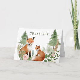 Tarjeta De Agradecimiento Baby Shower de Woodland Animals