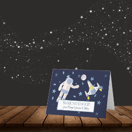 Tarjeta De Agradecimiento Baby Shower del Espacio Ultraterrestre Gracias| Bl