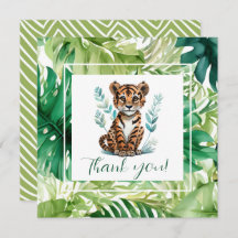 Baby Shower del Tigre Tropical y el Foliage de la