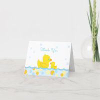 Baby Shower Ducky de goma le agradece azul y