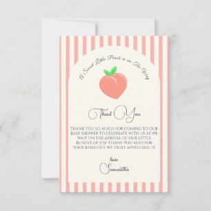 Tarjeta De Agradecimiento Baby Shower dulce y dulce moderno