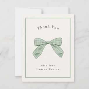 Tarjeta De Agradecimiento Baby Shower elegante con arcilla ligera