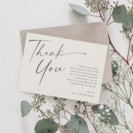 Tarjeta De Agradecimiento Baby Shower elegante y moderno