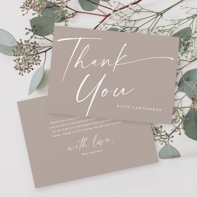 Tarjeta De Agradecimiento Baby Shower elegante y moderno (Subido por el creador)