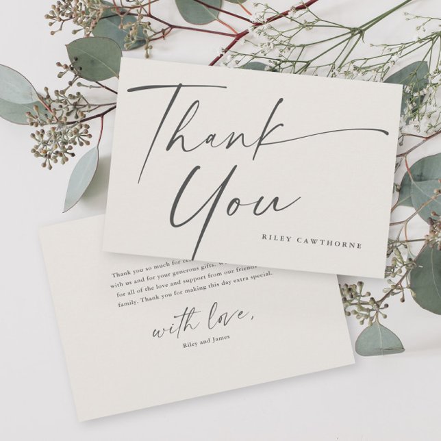 Tarjeta De Agradecimiento Baby Shower elegante y moderno (Subido por el creador)