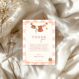 Tarjeta De Agradecimiento Baby Shower enamorada