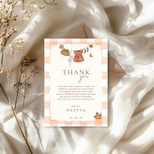 Tarjeta De Agradecimiento Baby Shower enamorada (Subido por el creador)