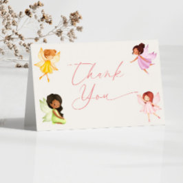 Tarjeta De Agradecimiento Baby Shower Fairy Enchanted Fairies