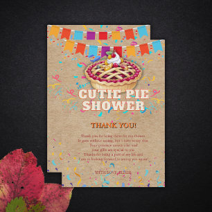 Tarjeta De Agradecimiento Baby Shower Fiesta de muelle de Craft Cutie de fes