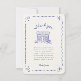 Tarjeta De Agradecimiento Baby shower francés Bonjour Bebe