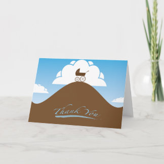 Tarjeta De Agradecimiento Baby Shower gracias azul