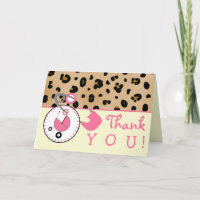 Baby Shower Gracias - Leopard Print & Diaper Pin