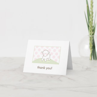 Tarjeta De Agradecimiento Baby Shower Gracias - Rosa y Verde