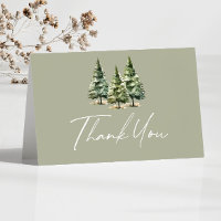 Baby Shower Green Winowy Pine Tree