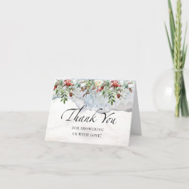 Tarjeta De Agradecimiento Baby Shower invernal. Bebé, hace frío afuera