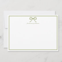 Tarjeta de agradecimiento Baby Shower lazo elegant