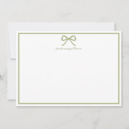 Tarjeta de agradecimiento Baby Shower lazo elegant