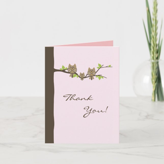 Tarjeta De Agradecimiento Baby Shower le agradece cardar (el chica) (Anverso)