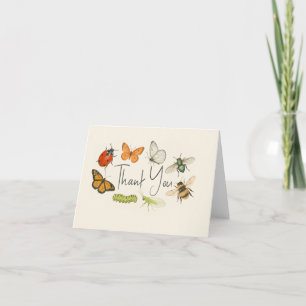 Tarjeta De Agradecimiento Baby Shower Love Bug Insects