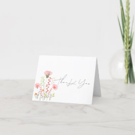 Tarjeta De Agradecimiento Baby Shower minimalista de Little Wildflowers