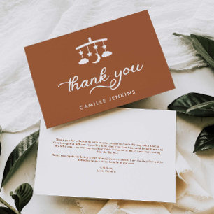 Tarjeta De Agradecimiento Baby Shower moderno