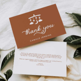 Tarjeta De Agradecimiento Baby Shower moderno